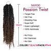imagePassion Twist Hair  8 Packs 14 Inch Passion Twist Crochet Hair For Women Crochet Pretwisted Curly Hair Passion Twists Synthetic Braiding Hair Extensions 14 Inch 8 Packs T27T1B430