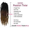 imagePassion Twist Hair  8 Packs 14 Inch Passion Twist Crochet Hair For Women Crochet Pretwisted Curly Hair Passion Twists Synthetic Braiding Hair Extensions 14 Inch 8 Packs T27T1B3027