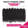 imagePassion Twist Hair  8 Packs 14 Inch Passion Twist Crochet Hair For Women Crochet Pretwisted Curly Hair Passion Twists Synthetic Braiding Hair Extensions 14 Inch 8 Packs T274