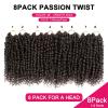 imagePassion Twist Hair  8 Packs 14 Inch Passion Twist Crochet Hair For Women Crochet Pretwisted Curly Hair Passion Twists Synthetic Braiding Hair Extensions 14 Inch 8 Packs T274