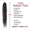 imagePassion Twist Hair  8 Packs 14 Inch Passion Twist Crochet Hair For Women Crochet Pretwisted Curly Hair Passion Twists Synthetic Braiding Hair Extensions 14 Inch 8 Packs T274