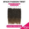 imagePassion Twist Hair  8 Packs 14 Inch Passion Twist Crochet Hair For Women Crochet Pretwisted Curly Hair Passion Twists Synthetic Braiding Hair Extensions 14 Inch 8 Packs T27T27