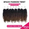 imagePassion Twist Hair  8 Packs 14 Inch Passion Twist Crochet Hair For Women Crochet Pretwisted Curly Hair Passion Twists Synthetic Braiding Hair Extensions 14 Inch 8 Packs T27T1B430