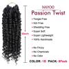 imagePassion Twist Hair  8 Packs 14 Inch Passion Twist Crochet Hair For Women Crochet Pretwisted Curly Hair Passion Twists Synthetic Braiding Hair Extensions 14 Inch 8 Packs T271 B