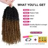 imagePassion Twist Hair  8 Packs 14 Inch Passion Twist Crochet Hair For Women Crochet Pretwisted Curly Hair Passion Twists Synthetic Braiding Hair Extensions 14 Inch 8 Packs T27OT27