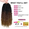 imagePassion Twist Hair  8 Packs 14 Inch Passion Twist Crochet Hair For Women Crochet Pretwisted Curly Hair Passion Twists Synthetic Braiding Hair Extensions 14 Inch 8 Packs T27T1B3027