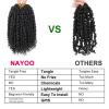 imagePassion Twist Hair  8 Packs 14 Inch Passion Twist Crochet Hair For Women Crochet Pretwisted Curly Hair Passion Twists Synthetic Braiding Hair Extensions 14 Inch 8 Packs T271B