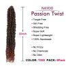 imagePassion Twist Hair  8 Packs 14 Inch Passion Twist Crochet Hair For Women Crochet Pretwisted Curly Hair Passion Twists Synthetic Braiding Hair Extensions 14 Inch 8 Packs T27T350