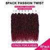 imagePassion Twist Hair  8 Packs 14 Inch Passion Twist Crochet Hair For Women Crochet Pretwisted Curly Hair Passion Twists Synthetic Braiding Hair Extensions 14 Inch 8 Packs T27TBUG