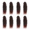 imagePassion Twist Hair  8 Packs 14 Inch Passion Twist Crochet Hair For Women Crochet Pretwisted Curly Hair Passion Twists Synthetic Braiding Hair Extensions 14 Inch 8 Packs T27T350