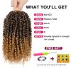 imagePassion Twist Hair  8 Packs 14 Inch Passion Twist Crochet Hair For Women Crochet Pretwisted Curly Hair Passion Twists Synthetic Braiding Hair Extensions 14 Inch 8 Packs T27T27
