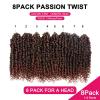 imagePassion Twist Hair  8 Packs 14 Inch Passion Twist Crochet Hair For Women Crochet Pretwisted Curly Hair Passion Twists Synthetic Braiding Hair Extensions 14 Inch 8 Packs T27T350