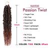 imagePassion Twist Hair  8 Packs 14 Inch Passion Twist Crochet Hair For Women Crochet Pretwisted Curly Hair Passion Twists Synthetic Braiding Hair Extensions 14 Inch 8 Packs T27T350