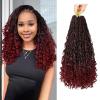 imageBohemain Box Braids Crochet Hair for Black Women 14Inch Boho Crochet Hair Pre Looped 8PK Crochet Boho Braids with Curly Ends1BBUG