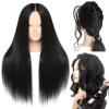 imageMannequin Head Human Hair 26 Inch Mannequin Head with Hair and Stand 60 Real Hair Mannequin Head for Kids Cosmetology mannequin head for braiding Mannequins Doll Head to Practice HairstylesBlack 1B