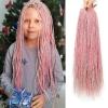 imageNAYOO Senegalese Twist Crochet Hair For Black Women  8 Packs 35 StrandsPack Small Twist Crochet Braids Hair Hot Water Setting Crochet Braiding Hair Straight Ends18 Inch 1BPink with Tinsel