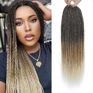 imageNAYOO Senegalese Twist Crochet Hair For Black Women  8 Packs 35 StrandsPack Small Twist Crochet Braids Hair Hot Water Setting Crochet Braiding Hair Straight Ends18 Inch 1B1B27613