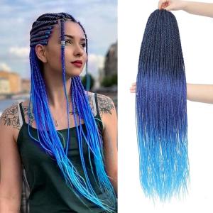 imageNAYOO Senegalese Twist Crochet Hair For Black Women  8 Packs 35 StrandsPack Small Twist Crochet Braids Hair Hot Water Setting Crochet Braiding Hair Straight Ends18 Inch 1B1BPurpleBlue