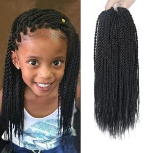 imageNAYOO Senegalese Twist Crochet Hair For Black Women  8 Packs 35 StrandsPack Small Twist Crochet Braids Hair Hot Water Setting Crochet Braiding Hair Straight Ends18 Inch 1BNatural Black