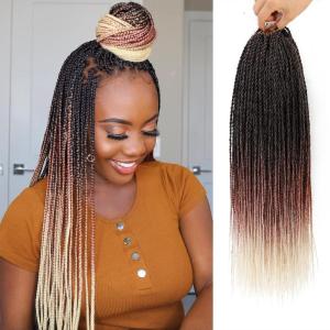 imageNAYOO Senegalese Twist Crochet Hair For Black Women  8 Packs 35 StrandsPack Small Twist Crochet Braids Hair Hot Water Setting Crochet Braiding Hair Straight Ends18 Inch 1B1B350613