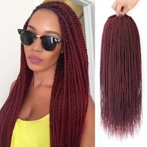 imageNAYOO Senegalese Twist Crochet Hair For Black Women  8 Packs 35 StrandsPack Small Twist Crochet Braids Hair Hot Water Setting Crochet Braiding Hair Straight Ends18 Inch 1BBUG