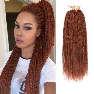 imageNAYOO Senegalese Twist Crochet Hair For Black Women  8 Packs 35 StrandsPack Small Twist Crochet Braids Hair Hot Water Setting Crochet Braiding Hair Straight Ends18 Inch 1B350