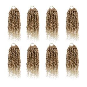 imagePassion Twist Hair  8 Packs 14 Inch Passion Twist Crochet Hair For Women Crochet Pretwisted Curly Hair Passion Twists Synthetic Braiding Hair Extensions 14 Inch 8 Packs T27T27613
