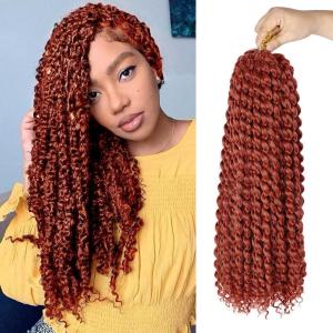 imagePassion Twist Hair  8 Packs 14 Inch Passion Twist Crochet Hair For Women Crochet Pretwisted Curly Hair Passion Twists Synthetic Braiding Hair Extensions 14 Inch 8 Packs T27350