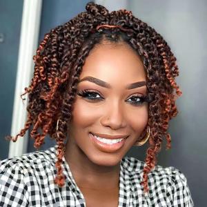imagePassion Twist Hair  8 Packs 14 Inch Passion Twist Crochet Hair For Women Crochet Pretwisted Curly Hair Passion Twists Synthetic Braiding Hair Extensions 14 Inch 8 Packs T27T350