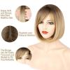 imageNAYOO Blonde Bob Wig with Bangs 12 Inch Short Blonde Wigs for Women Easy To Wear Straight Bob Wig Natural Look Colorful Wigs With Bangs Synthetic Wig For Everyday Use Parties613Ablonde