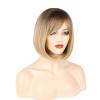 imageNAYOO Blonde Bob Wig with Bangs 12 Inch Short Blonde Wigs for Women Easy To Wear Straight Bob Wig Natural Look Colorful Wigs With Bangs Synthetic Wig For Everyday Use Parties613Ablonde