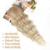 imageNAYOO Black Wigs with Bangs for Women Long Curly Wavy Hair Wigs Heat Resistant Synthetic Fiber Wigs for Daily Party Use 26 Inches BlackBlonde