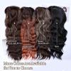 imageNAYOO Blonde Wigs with Bangs for Women Long Curly Wavy Hair Wigs Heat Resistant Synthetic Fiber Wigs for Daily Party Use 26 Inches Dirty BlondeSilver Gray