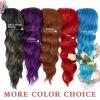 imageNAYOO Wig with Bangs Long Natural Wavy Synthetic Wigs for Women 26 Inches Long Heat Resistant Fiber Wigs for Cosplay Party UseHalloween Use Red 26 InchRed
