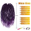 imageNice One PreTwisted Passion Twist Hair 8 Packs 112 Strands Pre Looped Passion Twist Braiding Hair for Women Short Passion Twists Crochet Hair Extensions 20 Inch Pack of 8 1BTPURPLE