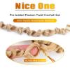 imageNice One PreTwisted Passion Twist Hair 8 Packs 112 Strands Pre Looped Passion Twist Braiding Hair for Women Short Passion Twists Crochet Hair Extensions 20 Inch Pack of 8 1BT27613
