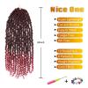 imageNice One PreTwisted Passion Twist Hair 8 Packs 112 Strands Pre Looped Passion Twist Braiding Hair for Women Short Passion Twists Crochet Hair Extensions 20 Inch Pack of 8 1BTBUG
