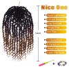 imageNice One PreTwisted Passion Twist Hair 8 Packs 112 Strands Pre Looped Passion Twist Braiding Hair for Women Short Passion Twists Crochet Hair Extensions 20 Inch Pack of 8 1BT1B3330