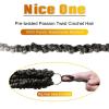 imageNice One PreTwisted Passion Twist Hair 8 Packs 112 Strands Pre Looped Passion Twist Braiding Hair for Women Short Passion Twists Crochet Hair Extensions 20 Inch Pack of 8 1BTGREY