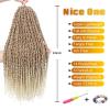 imageNice One PreTwisted Passion Twist Hair 8 Packs 112 Strands Pre Looped Passion Twist Braiding Hair for Women Short Passion Twists Crochet Hair Extensions 20 Inch Pack of 8 1BT27613