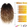 imageNice One PreTwisted Passion Twist Hair 8 Packs 112 Strands Pre Looped Passion Twist Braiding Hair for Women Short Passion Twists Crochet Hair Extensions 20 Inch Pack of 8 1BT1B3027