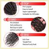 imageNice One PreTwisted Passion Twist Hair 8 Packs 112 Strands Pre Looped Passion Twist Braiding Hair for Women Short Passion Twists Crochet Hair Extensions 20 Inch Pack of 8 1B4