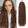 imageNice One PreTwisted Passion Twist Hair 8 Packs 112 Strands Pre Looped Passion Twist Braiding Hair for Women Short Passion Twists Crochet Hair Extensions 20 Inch Pack of 8 1B30