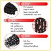 imageNice One PreTwisted Passion Twist Hair 8 Packs 112 Strands Pre Looped Passion Twist Braiding Hair for Women Short Passion Twists Crochet Hair Extensions 20 Inch Pack of 8 1B1B