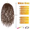 imageNice One PreTwisted Passion Twist Hair 8 Packs 112 Strands Pre Looped Passion Twist Braiding Hair for Women Short Passion Twists Crochet Hair Extensions 20 Inch Pack of 8 1B30