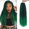 imageNice One PreTwisted Passion Twist Hair 8 Packs 112 Strands Pre Looped Passion Twist Braiding Hair for Women Short Passion Twists Crochet Hair Extensions 20 Inch Pack of 8 1BTGREEN