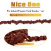 imageNice One PreTwisted Passion Twist Hair 8 Packs 112 Strands Pre Looped Passion Twist Braiding Hair for Women Short Passion Twists Crochet Hair Extensions 20 Inch Pack of 8 1B350