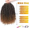 imageNice One PreTwisted Passion Twist Hair 8 Packs 112 Strands Pre Looped Passion Twist Braiding Hair for Women Short Passion Twists Crochet Hair Extensions 20 Inch Pack of 8 1BT30