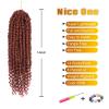 imageNice One PreTwisted Passion Twist Hair 8 Packs 112 Strands Pre Looped Passion Twist Braiding Hair for Women Short Passion Twists Crochet Hair Extensions 20 Inch Pack of 8 1B350