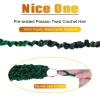 imageNice One PreTwisted Passion Twist Hair 8 Packs 112 Strands Pre Looped Passion Twist Braiding Hair for Women Short Passion Twists Crochet Hair Extensions 20 Inch Pack of 8 1BTGREEN